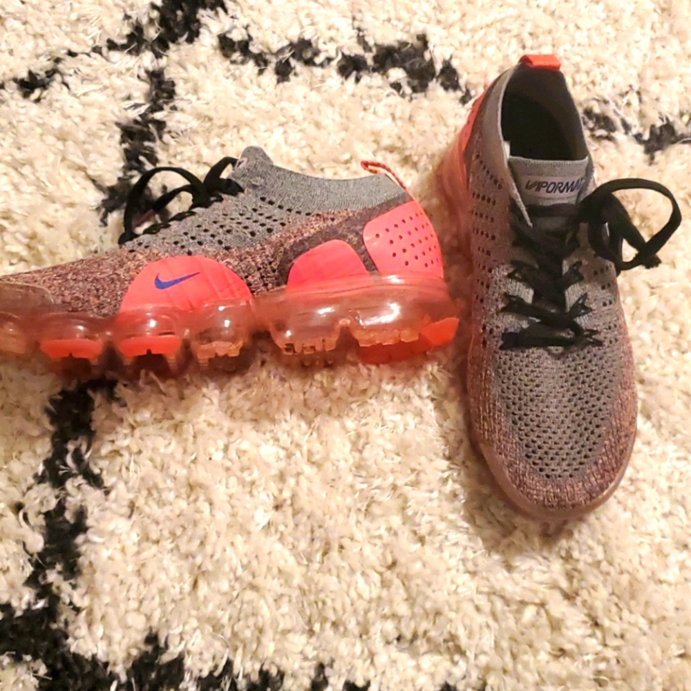 Pink and Gray Nike Vapormax